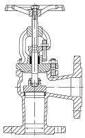 AW 259 Flanged Stop Valve, angle pattern