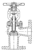AW 733 Flanged Stop Valve with bellows seal, angle pattern
